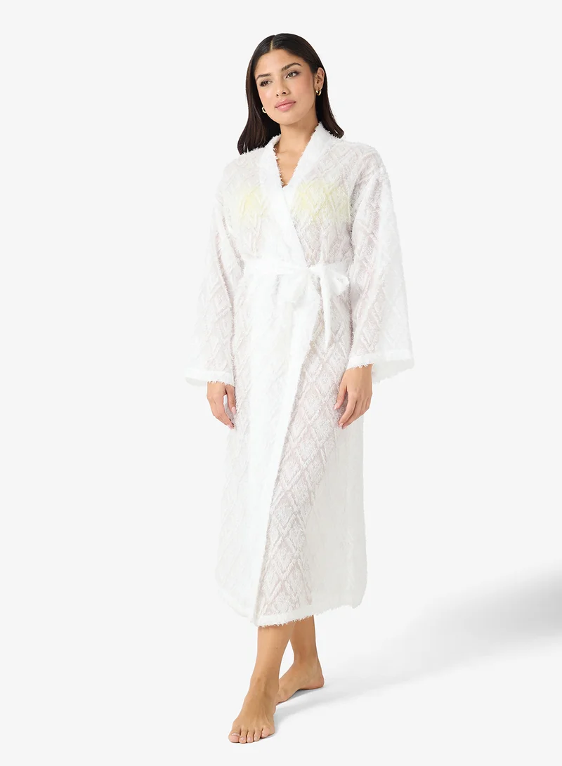 جينجر Baby Frill Detail Beachwear Robe